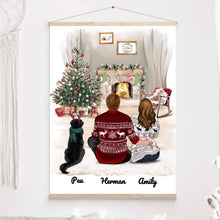 Charger l'image dans la galerie, Jusqu'à 3 Chiens, Toile à suspendre personnalisée, Noël cadeau pour Papa, maman Chien, Couple, Famille, mari, femme