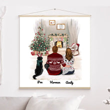 Charger l'image dans la galerie, Jusqu'à 3 Chiens, Toile à suspendre personnalisée, Noël cadeau pour Papa, maman Chien, Couple, Famille, mari, femme
