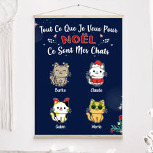 Charger l'image dans la galerie, Jusqu'à 9 Chats, Toile à suspendre personnalisée, Toile Noël cadeau pour papa, Maman Chat, Ce Sont Mes Chats