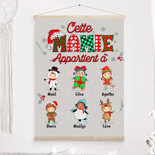 Charger l'image dans la galerie, Jusqu'à 12 enfants, Toile à suspendre personnalisée, Toile Noël cadeau pour Grand-mère, cette mamie appartient à
