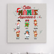 Charger l'image dans la galerie, Impressions sur métal personnalisée, Noël cadeau pour Grand-mère, Jusqu'à 12 enfants, cette mamie appartient à