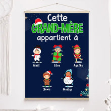 Charger l'image dans la galerie, Jusqu'à 12 enfants, Toile à suspendre personnalisée, Toile Noël cadeau pour Grand-mère, cette mamie appartient à