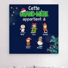 Charger l'image dans la galerie, Impressions sur métal personnalisée, Noël cadeau pour Grand-mère, Jusqu'à 12 enfants, cette mamie appartient à