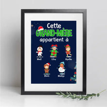Charger l'image dans la galerie, Jusqu'à 12 enfants, Passe partout personnalisée, Noël cadeau pour Grand-mère, cette mamie appartient à