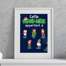 Charger l'image dans la galerie, Jusqu'à 12 enfants, Passe partout personnalisée, Noël cadeau pour Grand-mère, cette mamie appartient à