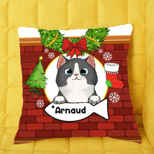 Charger l'image dans la galerie, Oreiller personnalisée, Canapé Coussin Noël cadeau pour papa, Maman Chat, joyeux Noël