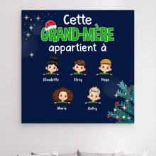 Charger l'image dans la galerie, Impressions sur métal personnalisée, Noël cadeau pour Grand-mère, Jusqu'à 12 enfants, cette mamie appartient à