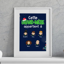 Charger l'image dans la galerie, Jusqu'à 12 enfants, Passe partout personnalisée, Noël cadeau pour Grand-mère, cette mamie appartient à