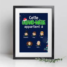 Charger l'image dans la galerie, Jusqu'à 12 enfants, Passe partout personnalisée, Noël cadeau pour Grand-mère, cette mamie appartient à