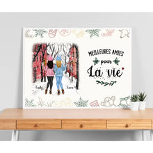Charger l'image dans la galerie, Jusqu'à 5 filles, Poster encadré en bois personnalisée, Noël cadeau pour Sœurs, meilleures amies pour la vie