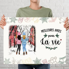 Charger l'image dans la galerie, Jusqu'à 5 filles, Poster encadré en bois personnalisée, Noël cadeau pour Sœurs, meilleures amies pour la vie