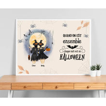 Charger l'image dans la galerie, Jusqu'à 6 filles, Poster encadré en bois personnalisée, Halloween cadeau pour Sœurs, amies, Quand on ensemble