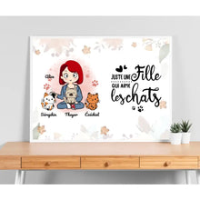 Charger l'image dans la galerie, Jusqu'à 6 Chats, Poster encadré en bois personnalisée, Halloween cadeau pour Maman Chat, Fille Aime Les Chats