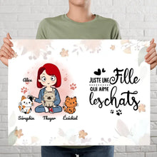 Charger l'image dans la galerie, Jusqu'à 6 Chats, Poster encadré en bois personnalisée, Halloween cadeau pour Maman Chat, Fille Aime Les Chats