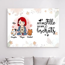 Charger l'image dans la galerie, Impressions sur métal personnalisée, Halloween cadeau pour Maman Chat, Jusqu'à 6 Chats, Fille Aime Les Chats