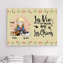 Charger l'image dans la galerie, Jusqu'à 5 Chiens, Impression sur Acrylique personnalisée, cadeau pour Maman Chien, La vie est Meilleure avec Les Chiens