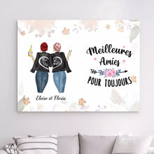 Charger l'image dans la galerie, Impressions sur métal personnalisée, cadeau pour Sœurs, amies, Jusqu'à 3 filles, Meilleures amies Pour Toujours