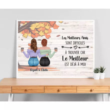 Charger l'image dans la galerie, Poster encadré en bois personnalisée, automne cadeau pour Sœurs, amies, Meilleurs Amies Sont Difficiles À Trouver Car