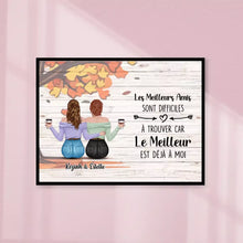 Charger l'image dans la galerie, Poster encadré en bois personnalisée, automne cadeau pour Sœurs, amies, Meilleurs Amies Sont Difficiles À Trouver Car