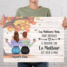 Charger l'image dans la galerie, Poster encadré en bois personnalisée, automne cadeau pour Sœurs, amies, Meilleurs Amies Sont Difficiles À Trouver Car