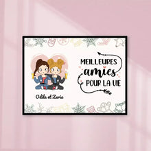 Charger l'image dans la galerie, Poster encadré en bois personnalisée,cadeau pour Sœurs, amies, jolies filles, Meilleurs Amies Pour La Vie