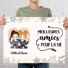 Charger l'image dans la galerie, Poster encadré en bois personnalisée,cadeau pour Sœurs, amies, jolies filles, Meilleurs Amies Pour La Vie