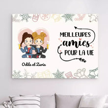 Charger l'image dans la galerie, Impressions sur métal personnalisée, cadeau pour Sœurs, amies, jolies filles, Meilleurs Amies Pour La Vie