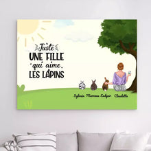 Charger l'image dans la galerie, Impression sur Acrylique personnalisée, cadeau pour Maman lapin, jusqu'à 9 lapins, Femme, Fille Qui Aime Lapins