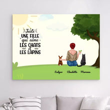 Charger l'image dans la galerie, Impression sur Acrylique personnalisée, cadeau pour Maman lapin, Maman Chat, Femme, Fille Qui Aime Lapins les Chats