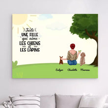 Charger l'image dans la galerie, Impression sur Acrylique personnalisée, cadeau pour Maman lapin, Maman Chien, Femme, Fille Qui Aime Lapins, Chiens