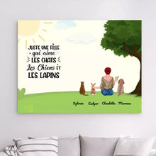 Charger l'image dans la galerie, Impression sur Acrylique personnalisée, cadeau pour Maman lapin, Chien, Chat, Fille Qui Aime Lapins, Chiens, Chats