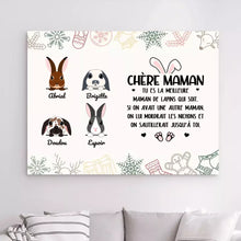 Charger l'image dans la galerie, Impressions sur métal personnalisée, cadeau pour Maman lapin, fête des mères, Jusqu'à 9 lapins, Chére Maman