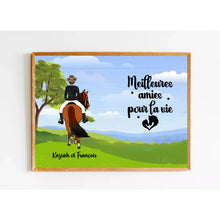 Charger l'image dans la galerie, Poster encadré en bois personnalisée, cadeau pour maman cheval, fête des mères, Femme, Fille, Meilleures Pour La Vie