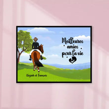 Charger l'image dans la galerie, Poster encadré en bois personnalisée, cadeau pour maman cheval, fête des mères, Femme, Fille, Meilleures Pour La Vie