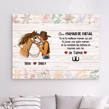 Charger l'image dans la galerie, Impression sur Acrylique personnalisée, cadeau pour maman cheval, fête des mères, Chére Maman De Cheval Je T'aime
