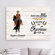 Charger l'image dans la galerie, Impressions sur métal personnalisée, cadeau pour maman cheval, fête des mères, Femme, Fille Qui Aime Chevalx
