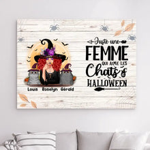 Charger l'image dans la galerie, Impressions sur métal personnalisée, Halloween cadeau pour maman Cat, Femme, Fille Qui Aime Chats et Halloween