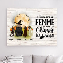 Charger l'image dans la galerie, Impressions sur métal personnalisée, Halloween cadeau pour maman chien, Femme, Fille Qui Aime Chiens et Halloween
