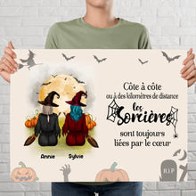 Charger l'image dans la galerie, Poster encadré en bois personnalisée, Halloween cadeau pour amies, sœurs, jusqu'à 5 filles, Les Sonières Sont