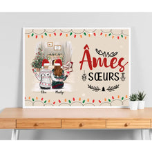 Charger l'image dans la galerie, Poster encadré en bois personnalisée, Noël cadeau pour Sœurs, amies, Meilleurs Amies, Jusqu'à 5 filles, Âmie Sœurs