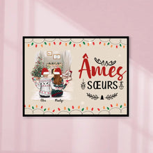 Charger l'image dans la galerie, Poster encadré en bois personnalisée, Noël cadeau pour Sœurs, amies, Meilleurs Amies, Jusqu'à 5 filles, Âmie Sœurs