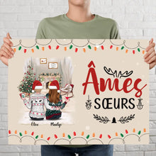 Charger l'image dans la galerie, Poster encadré en bois personnalisée, Noël cadeau pour Sœurs, amies, Meilleurs Amies, Jusqu'à 5 filles, Âmie Sœurs
