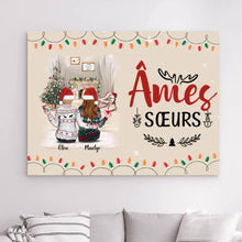 Charger l'image dans la galerie, Impressions sur métal personnalisée, Noël cadeau pour Sœurs, amies, Meilleurs Amies, Jusqu'à 5 filles, Âmes Sœurs