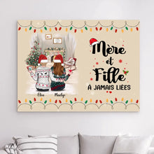 Charger l'image dans la galerie, Impression sur Acrylique personnalisée, Noël cadeau pour Maman, Filles, Joyeux Noël, Mère et Filles À Jamais Liées