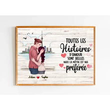 Charger l'image dans la galerie, Poster encadré en bois personnalisée, Noël cadeau pour Couple, épouse, mari, Famile, Toutes Les Histoires