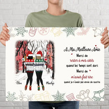 Charger l'image dans la galerie, Poster encadré en bois personnalisée, Noël cadeau pour Sœurs, amies, Jusqu'à 6 filles, À Ma Meilleurs Amies Merci