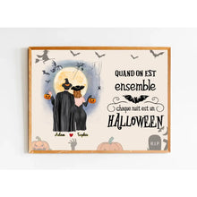 Charger l'image dans la galerie, Poster encadré en bois personnalisée, Halloween cadeau pour Couple, épouse, mari, Famille, Quand On Ensemble