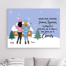 Charger l'image dans la galerie, Impressions sur métal personnalisée, Noël cadeau pour amies, Jusqu'à 6 filles, Sœurs Pour Toujours Jamais Séparées