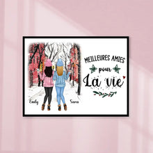 Charger l'image dans la galerie, Poster encadré en bois personnalisée, Noël cadeau pour amies, Sœurs, Jusqu'à 6 filles, Meilleures Amies Pour La Vie