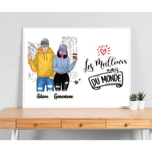 Charger l'image dans la galerie, Poster encadré en bois personnalisée,  Noël cadeau pour amies, Sœurs, Jusqu'à 2 filles, Meilleures Amis Du Monde